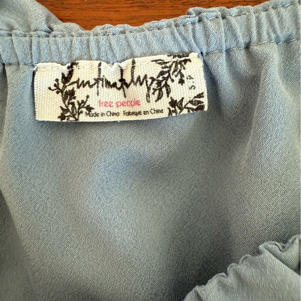 🦊 Free People Gray Strapless Ruffle Top - Picture 7 of 8